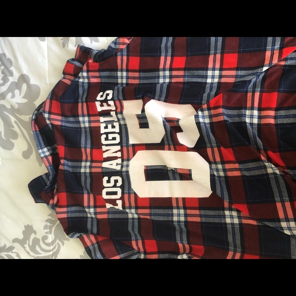 Red and blue flannel